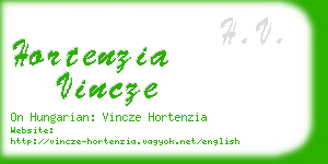 hortenzia vincze business card